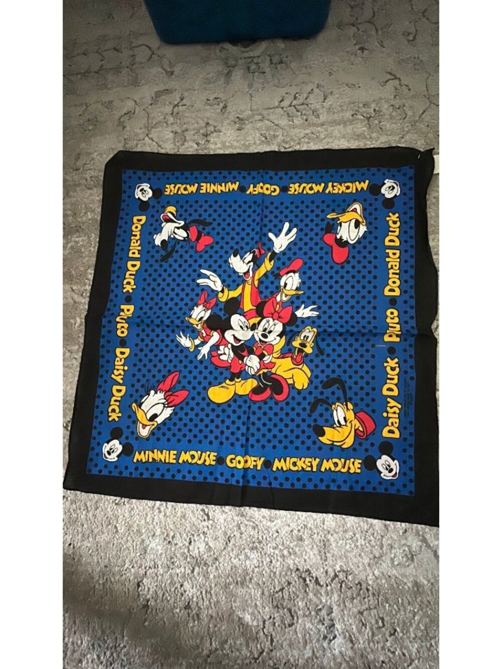 vintage Mickey Mouse and friends square scarf